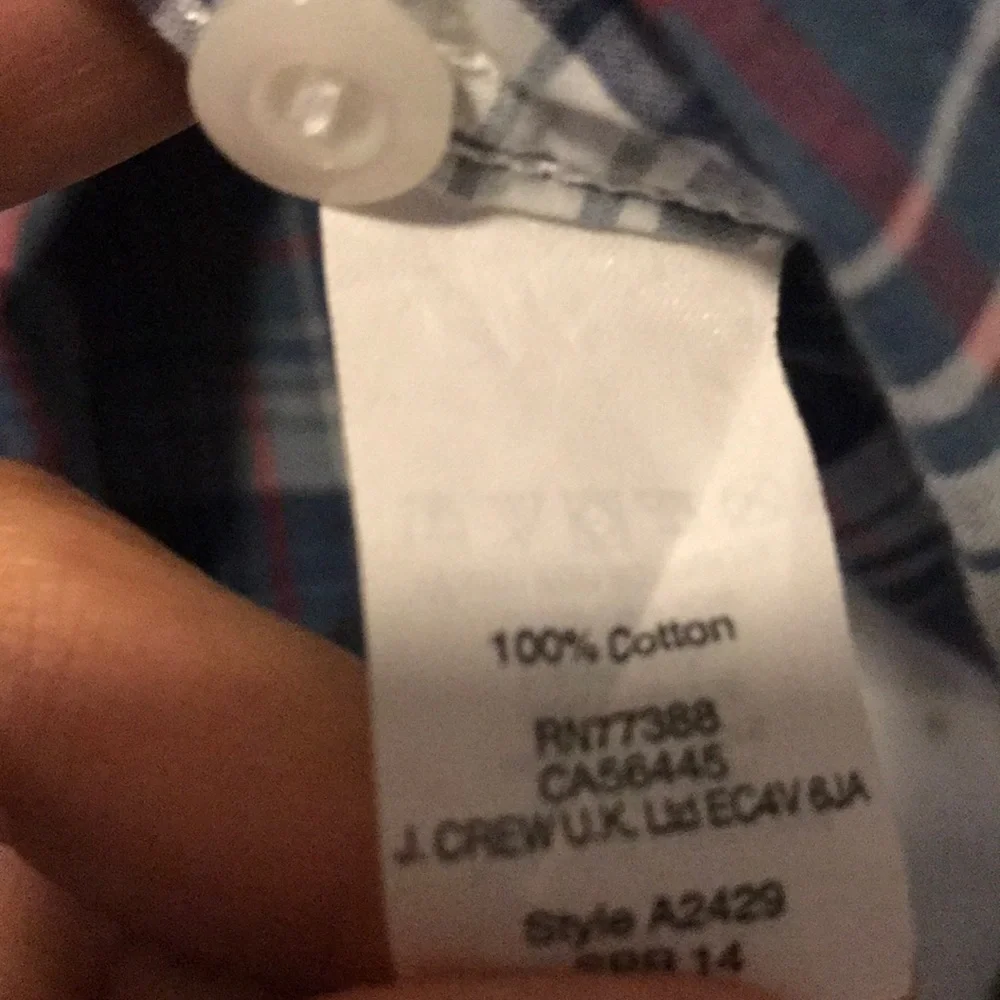 J. Crew lightweight chambray plaid button down